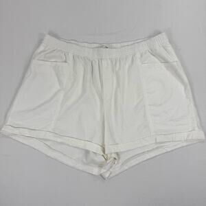 Old Navy Plus Women’s Utility Linen Blend Short 3X White Beachy Minimalist